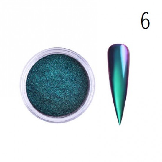 Wrijven voor nagels SUPER CHROME No. 6 Chameleon Pigment-1828-Ubeauty-Пигменты и втирка