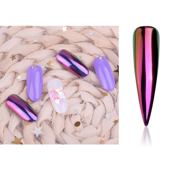 Wrijven voor nagels SUPER CHROME No. 5 Chameleon Pigment-1828-Ubeauty-Пигменты и втирка