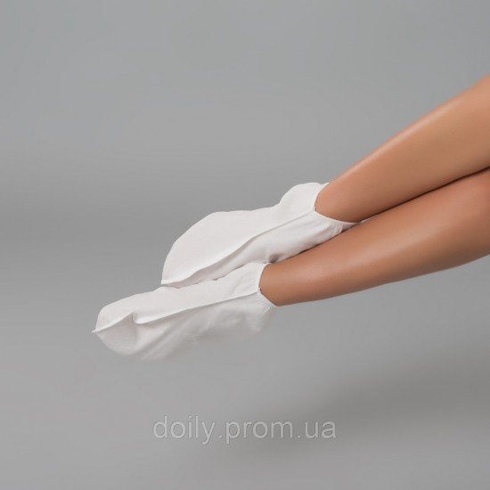 Sokken voor paraffinetherapie op rubberen kleedje (5 paar/pak) gemaakt van spunlace meerlaags (4823098706434)-33724-Doily-TM kleedje