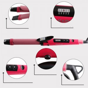 Curling iron KM 4982 2in1 with clip, hair straightening iron, curling iron, ergonomic design