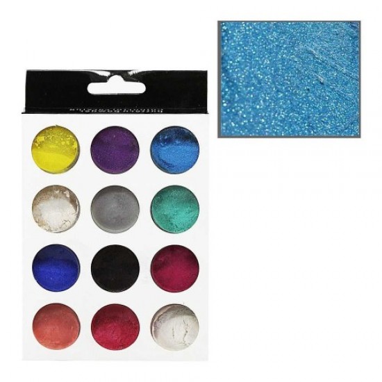 Conjunto de decoração 12 cores (pigmento)-59714-Ubeauty-Дизайн, украшения, декор