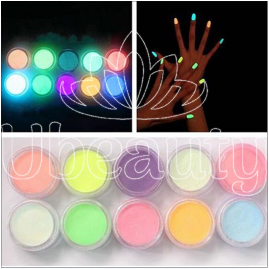 Pigment colored, in jars, glowing at UV light., Ubeauty-NP-08, Decor and nail design,  All for a manicure,Decor and nail design ,  buy with worldwide shipping
