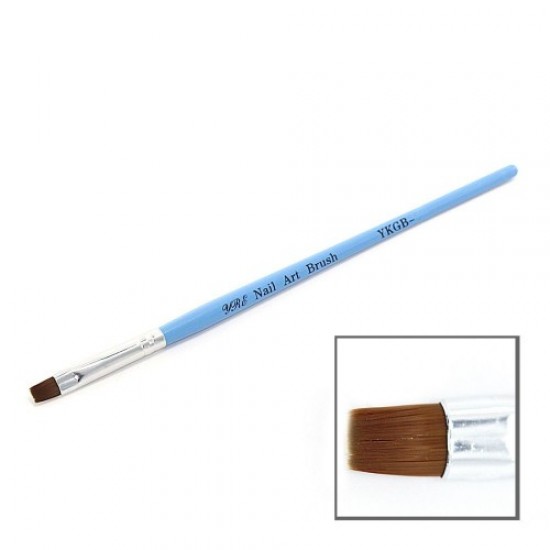 Пензель для гелю синя ручка прямий ворс №6-59146-China-Щітки, пилки, АФС
