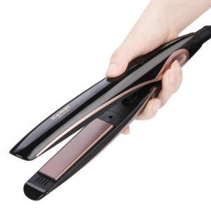 Flat iron KM-2218A, straightener, for all hair types, gentle styling, tourmaline, ceramic coated plates