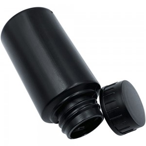 Black plastic bottle with lid 30 ml, LAK010-(153)