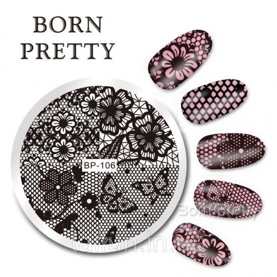 Stempelplatte Born Pretty BP-106-63776-Born pretty-Schön geboren stempeln