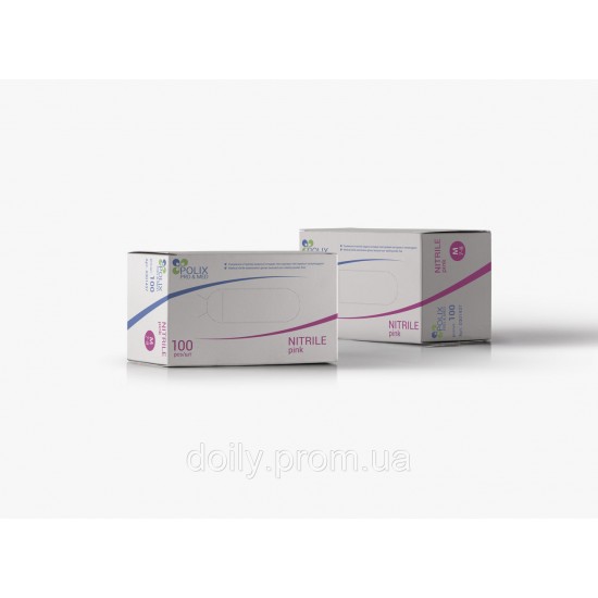 Luvas de nitrilo Polix PRO&MED (100 unidades/embalagem) cor: ROSA-33708-Polix PROMED-TM Polix PRO&MED