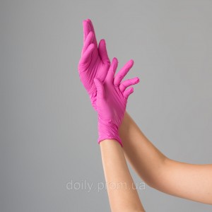 Перчатки нитриловые Polix PRO&MED (100 шт/уп.) цвет: PINK