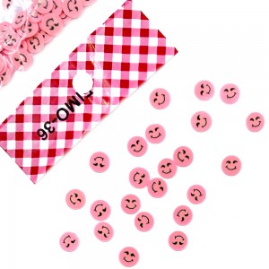  Fimo in a bag PINK SMILIES 100pcs,