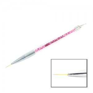  Dots Brush Liner mit Dekor 2in1 (transparent mit rosa)