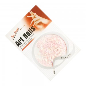  Estrellas rosadas vacías con brillo Art nail