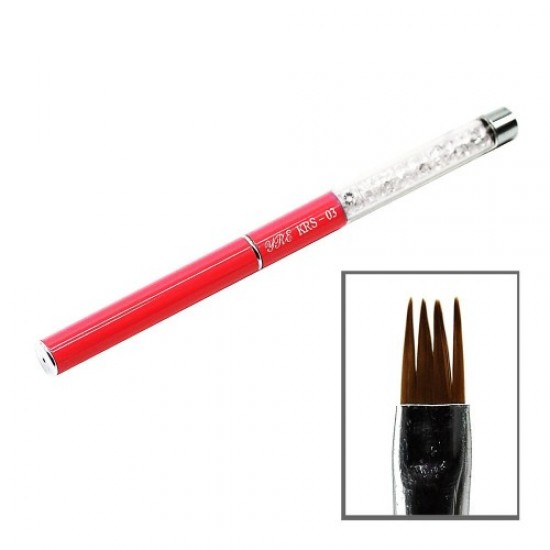 Folding paintbrush (coral with decor), 59025, Nails,  Health and beauty. All for beauty salons,All for a manicure ,Nails, buy with worldwide shipping