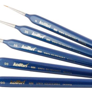  Set of brushes Kolibri 888 synthetics, 5 pcs