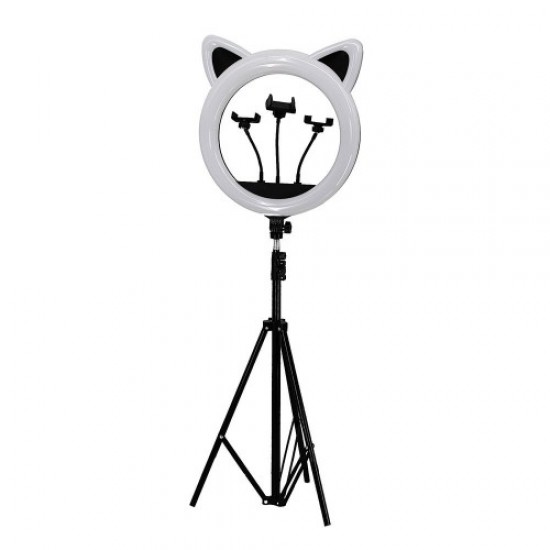 Pierścień lampy LED Lampka LED RK-45 pierścień Panda 3D trzy podstawki pod telefon (statyw w zestawie)-60882-Поставщик-sprzęt elektryczny