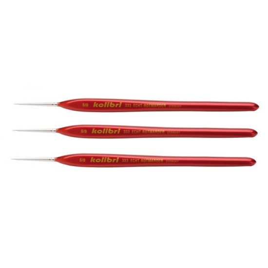 Set of brushes Kolibri 333 #2/0 marten, 3 pcs-tagore_170005-TAGORE-Airbrushes