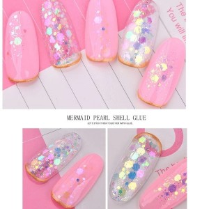 Decor for nails Hexagonal sequins, multi-colored for nail design No. 23