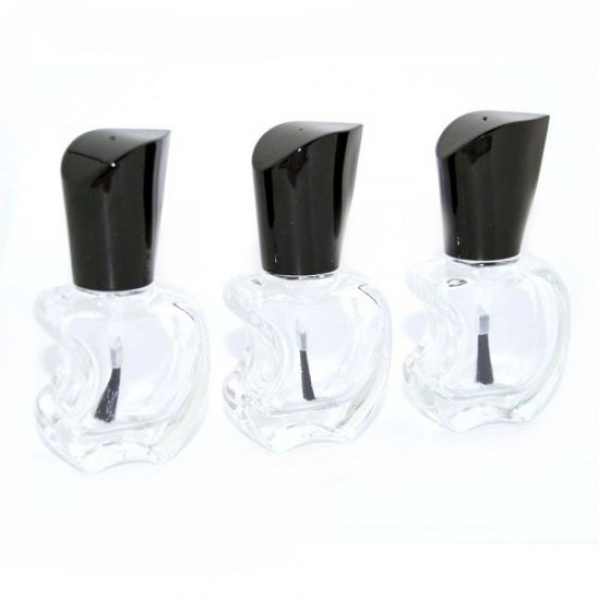 Glass bottle with brush transparent 15ml 1020T, 57498, Containers, shelves, stands,  Health and beauty. All for beauty salons,Furniture ,Stands and organizers, buy with worldwide shipping