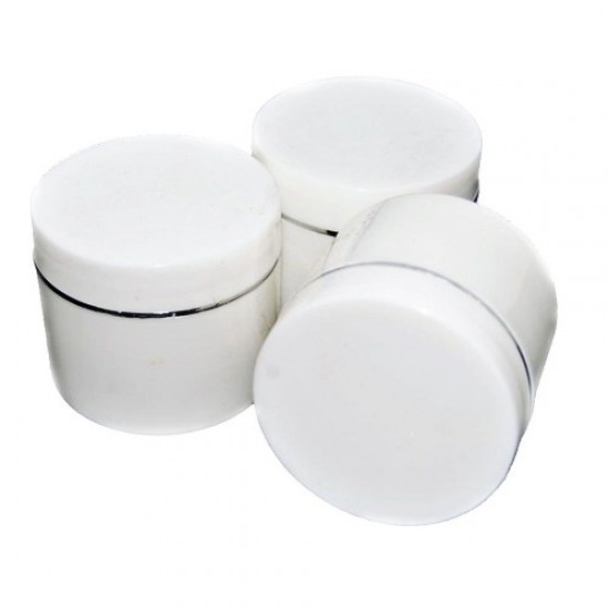 White flat jar 50g, 57484, Containers, shelves, stands,  Health and beauty. All for beauty salons,Furniture ,Stands and organizers, buy with worldwide shipping