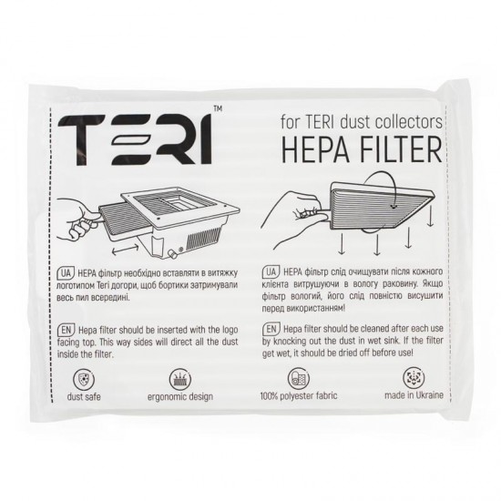 Juego de 10 filtros HEPA para colectores de polvo de uñas Teri Turbo incorporados-952734444-Teri-TERI campanas-aspiradoras para manicura #1