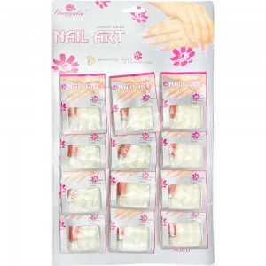  Prix pour 12 sachets. Feuille de faux ongles blancs SQUARE Thengyulin