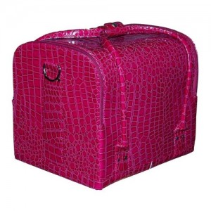  Valise master similicuir 2700-1 laqué fuchsia