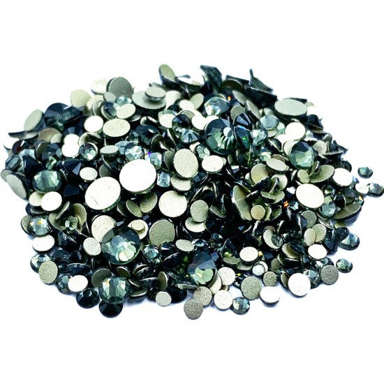 Swarovski stones glass of different sizes GRAPHITE 1440 PCs., MIS130, 19012, Stones,  Health and beauty. All for beauty salons,All for a manicure ,All for nails, buy with worldwide shipping