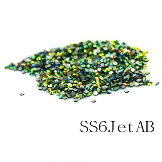 Swarovski-kristallen (SS6JetAB) 1440st-59844-China-Strass voor nagels