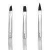 Gel brush set with transparent twisted white handle (3 pieces)---MLC, 19138, Brush,  Health and beauty. All for beauty salons,All for a manicure ,All for nails, buy with worldwide shipping