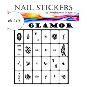  Glamour nail stencils