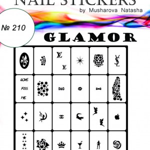  Glamour nail stencils