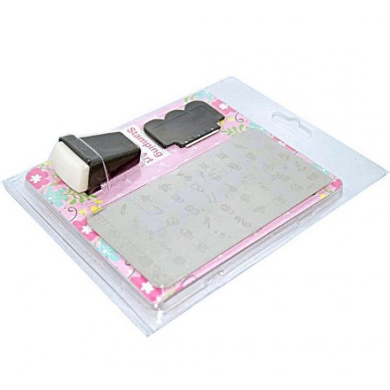 Kit de estampado XY-1801 (impresión/disco rectangular/raspador)-58673-China-Decoración y diseño de uñas