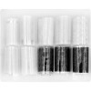 Set of wide foil for nail design 50 cm 10 pcs BLACK AND WHITE LACE, MAS087-17643-Ubeauty Decor-Nail decor and design