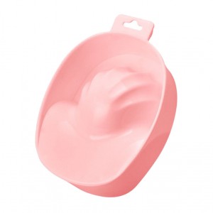 Cuticle softening bath, manicure tool, for hand nails, compact, pink