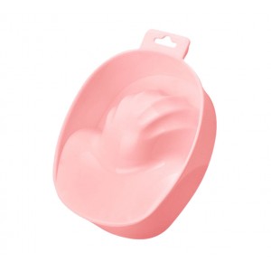 Cuticle softening bath, manicure tool, for hand nails, compact, pink