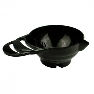 Coloring bowl round with comb black YB020