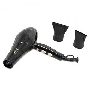 Hair dryer 2200W D03 hair dryer, styling, for beauty salons and home use,2 speeds, 3 heating modes, 2 nozzles included