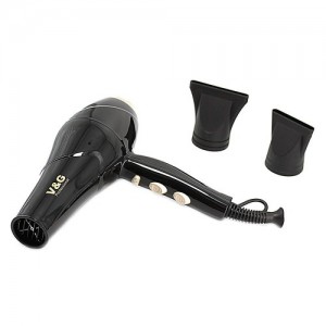 Hair dryer 2200W D03 hair dryer, styling, for beauty salons and home use, 2 speeds, 3 heating modes, 2 nozzles included