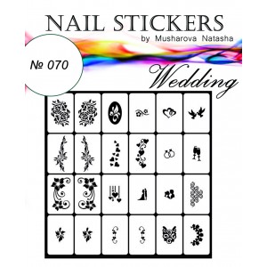  Stencils voor nagels Bruiloft