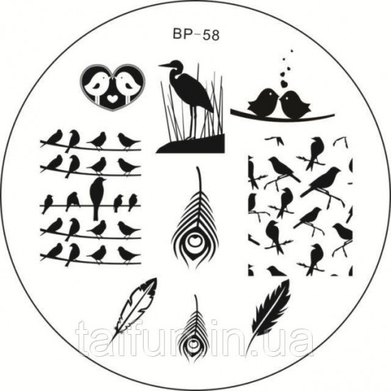 Plate for stamping Born Pretty BP-58, 63930, Stamping Born Pretty,  Health and beauty. All for beauty salons,All for a manicure ,Decor and nail design, buy with worldwide shipping