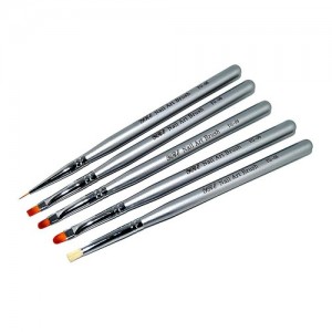  Set of brushes 5pcs for Chinese painting (silver short handle)