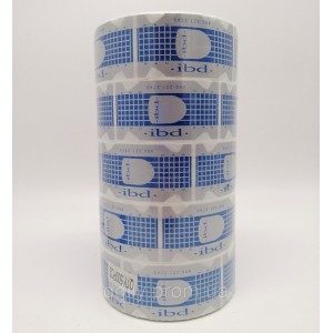  Forms for nail extension narrow IBD in a roll (500 pcs/roll, 5 rolls/pack) Colour: silver