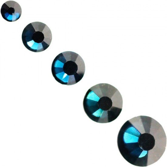 Piedras de cristal Swarovski de diferentes tamaños AZUL-NEGRO 1440 uds.-19013-Китай-Diamantes de imitación para uñas