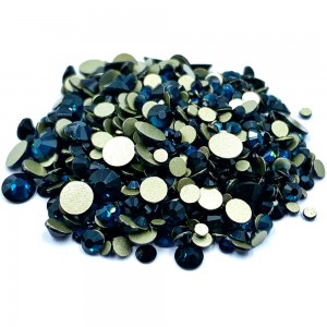 Pedras de vidro Swarovski de diferentes tamanhos BLUE-BLACK 1440 unid.