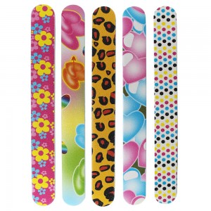  Nail file with colored patterns 18 cm ,NAT