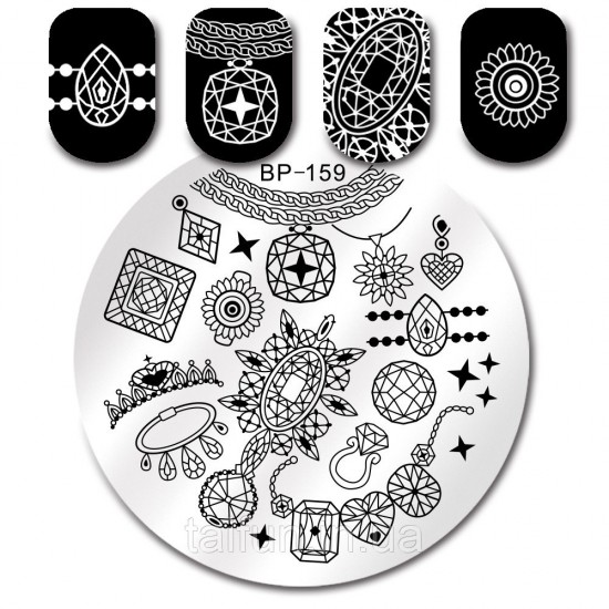 Plates for stamping Born Pretty Plate BP-159, 63835, Stamping Born Pretty,  Health and beauty. All for beauty salons,All for a manicure ,Decor and nail design, buy with worldwide shipping