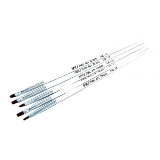 Set of brushes 5pcs for gel (white handle)-59083-China-Brush