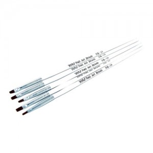  Set of brushes 5pcs for gel (white handle)