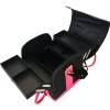 Eco-leather manicure case 25*30*24 cm BLACK with pink handles, MIS1500, 17507, All for nails,  Health and beauty. All for beauty salons,All for a manicure ,All for nails, buy with worldwide shipping