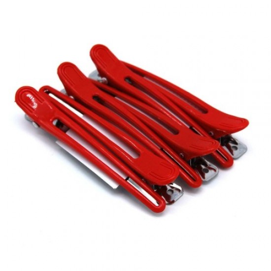Hair clip combo 6pcs (red), 57548, Hairdressers,  Health and beauty. All for beauty salons,All for hairdressers ,Hairdressers, buy with worldwide shipping