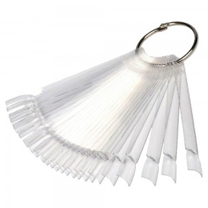  Transparent fan for varnish samples for 50 nails 12 cm - (1085)